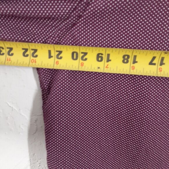 Denim & Flower Adult Mens L Large Maroon Button Up Long Sleeve - Picture 6 of 7